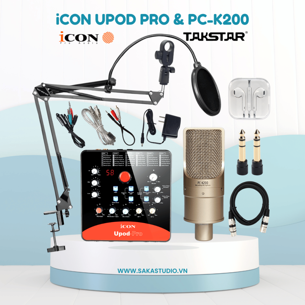 Bộ hát livestream icon upod pro pc k200