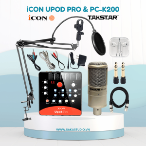 Bộ hát livestream chuyên nghiệp iCON Upod Pro & PC-K200