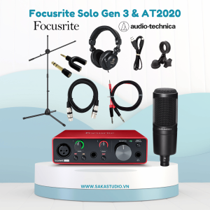 Bộ mic thu âm AT2020 Focusrite Solo Gen 3