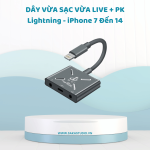 Dây vừa sạc vừa live + pk Lightning iphone 7 đến 14