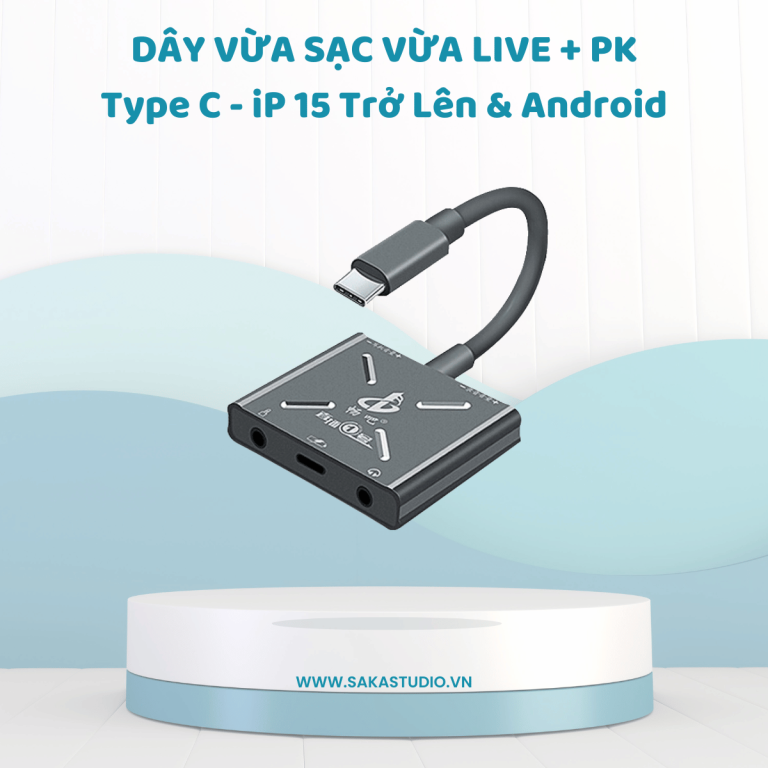 Dây vừa sạc vừa live + pk Type c iphone 15 trở lên & android