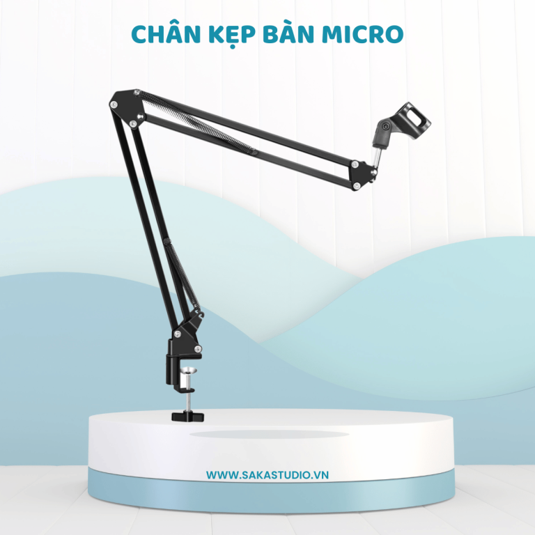 Chân kẹp bàn đỡ micro