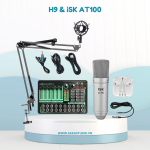 Combo thu âm hát livestream TikTok, Bigo H9 + Micro iSK AT100