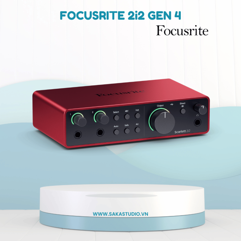 Sound card thu âm chuyên nghiệp Focusrite 2i2 Gen 4