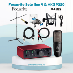 Bộ thu âm livestream Focusrite Solo Gen 4, AKG P220, QKZ63