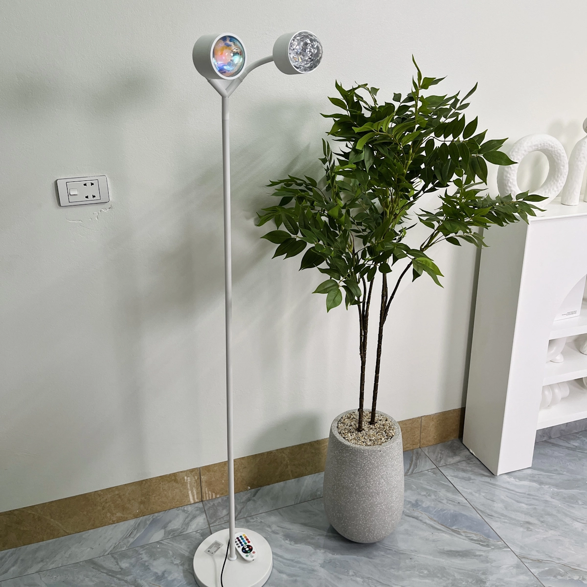 Đèn tạo hoàng hôn sóng nước, idol decor phòng livestream