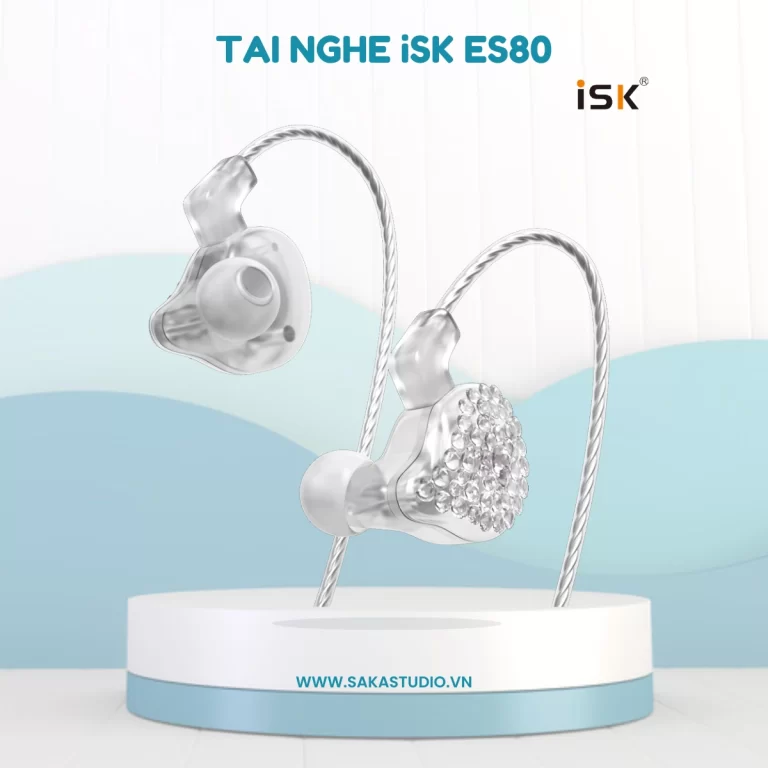 isk es80 tai nghe hát live đính đá