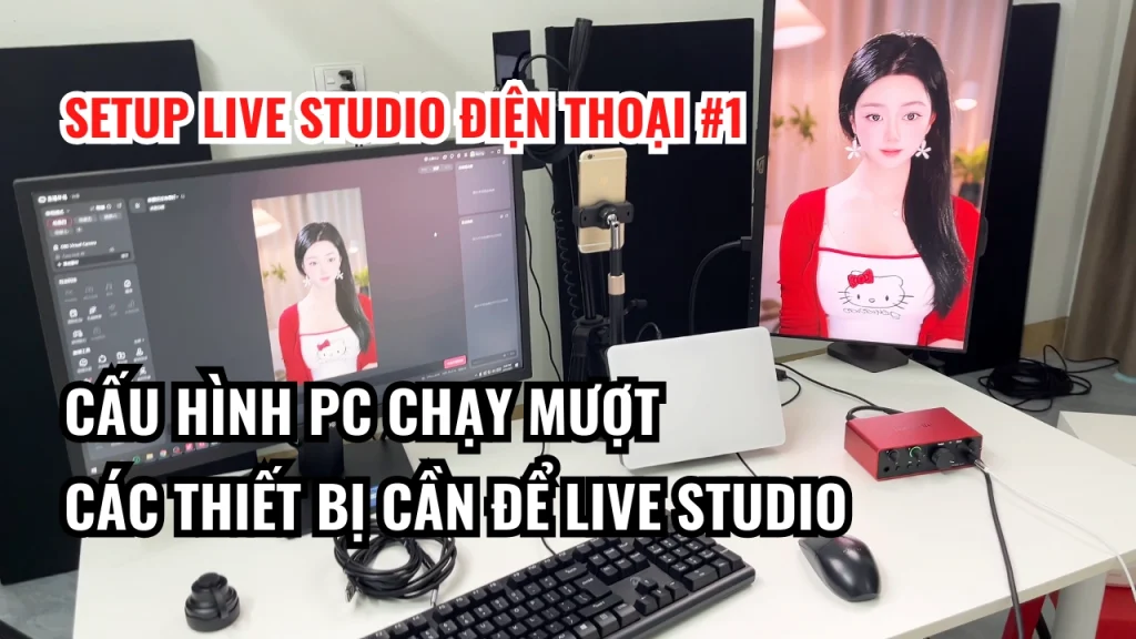 Setup live tiktok studio điện thoại 1